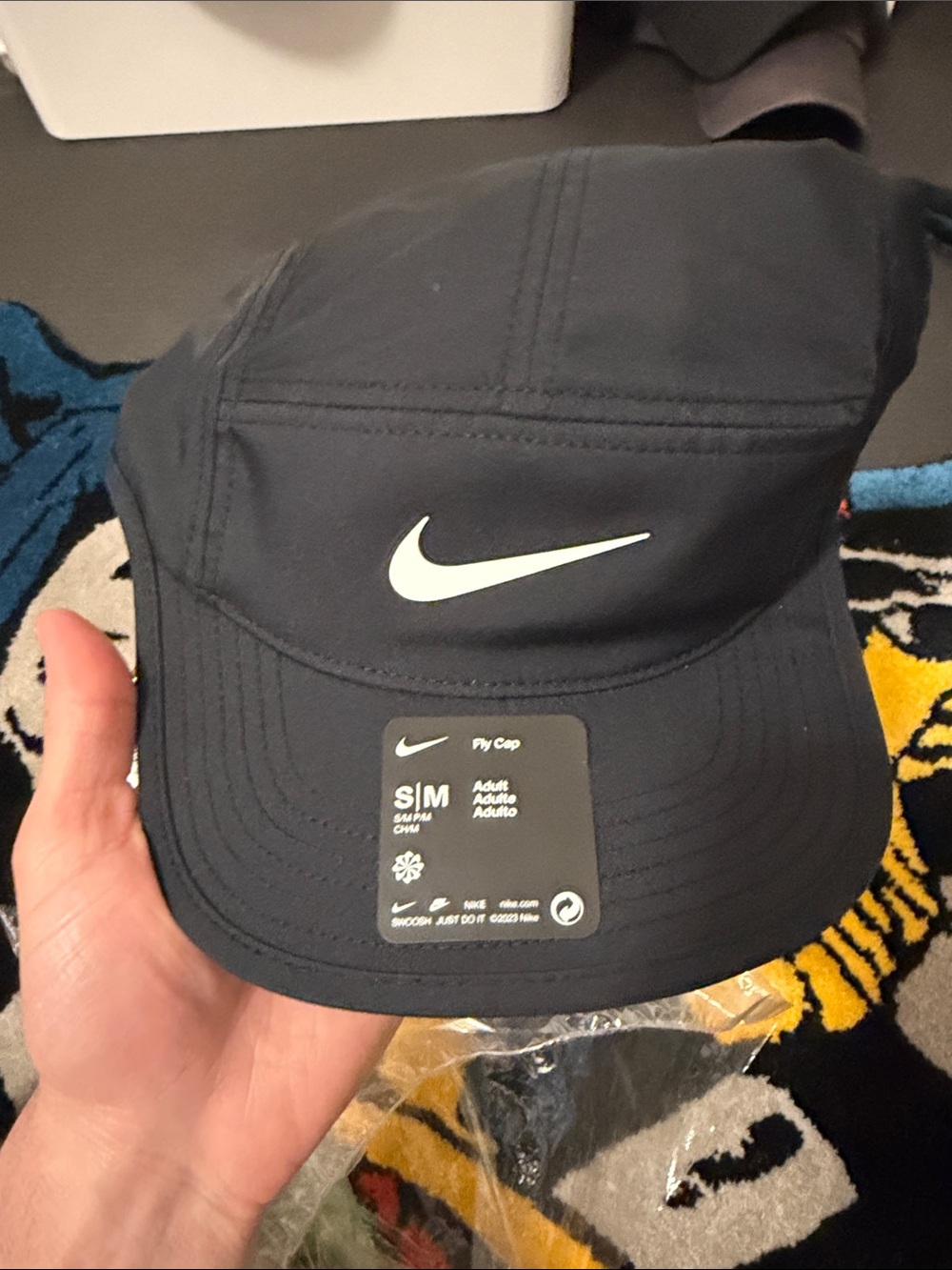 Nike Black Performance Fly Cap with White Swoosh